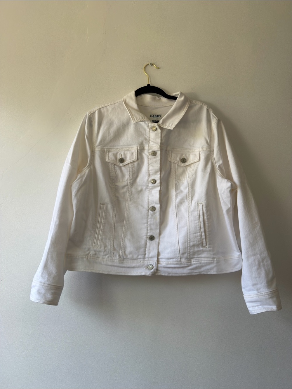 Old Navy White Denim Jacket for Women